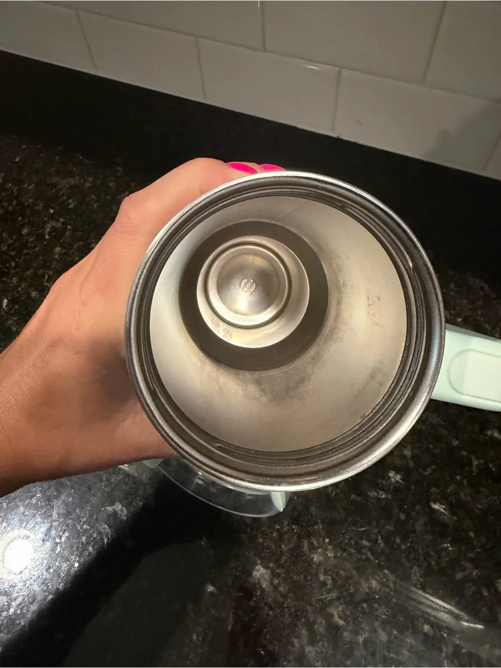 Stanley Mint Green Travel Tumbler with Holographic Logo - Picture 3 of 4